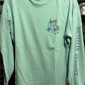 Mint Green Long Sleeve Shirt